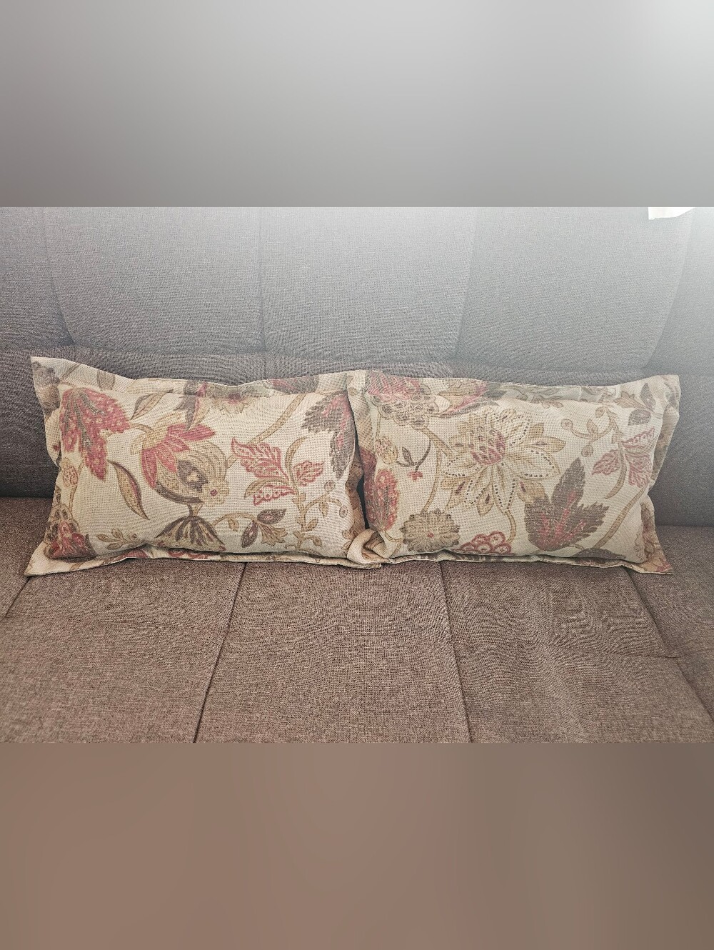 2 Arden Outdoor Dearden Floral Brown Rectangular Outdoor Lumbar Throw Pillows
